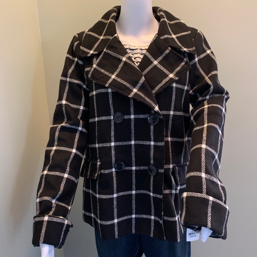Larry Levine Double-Breasted Pea Coat Size Small